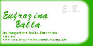 eufrozina balla business card